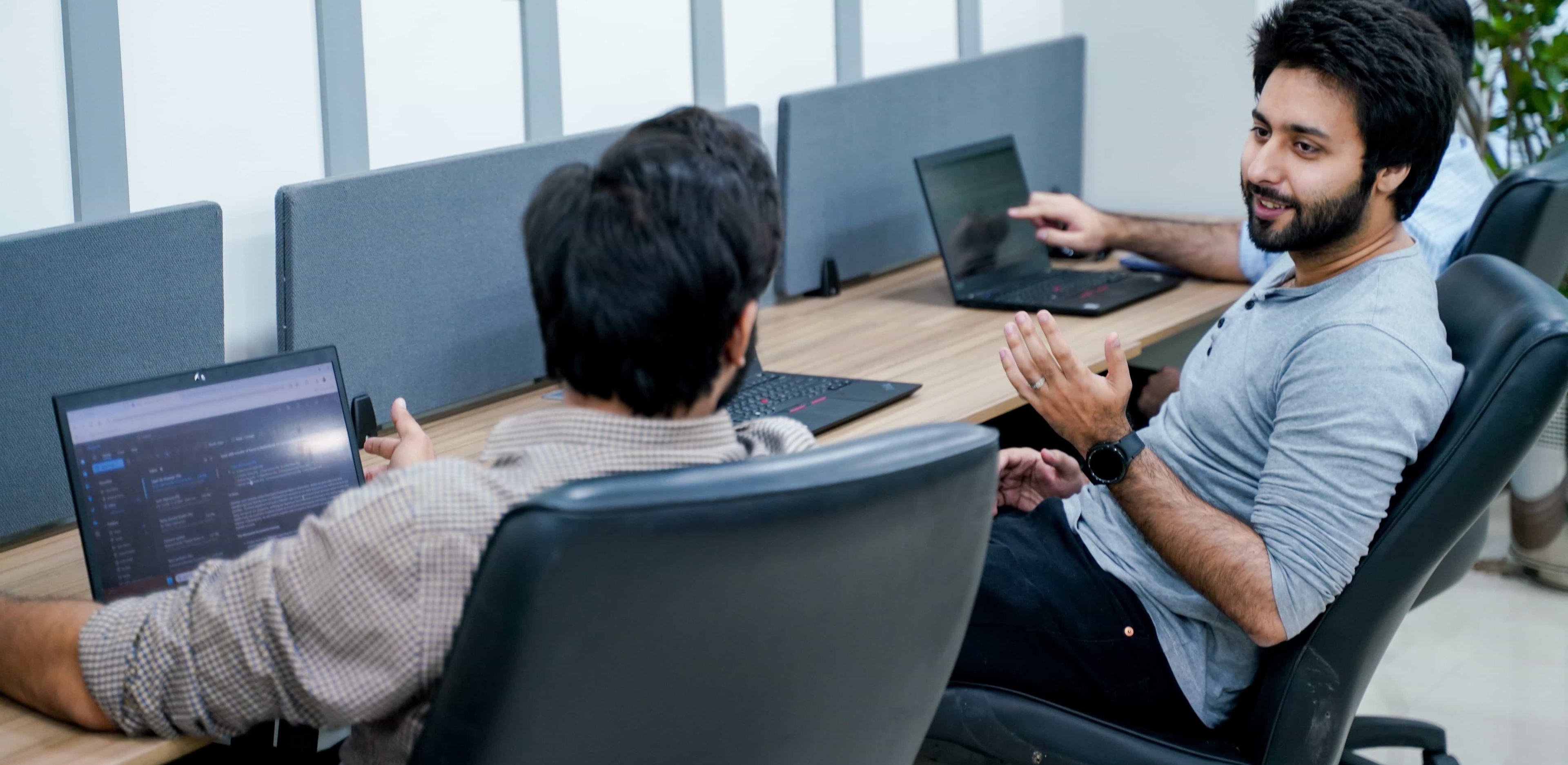 people working together
